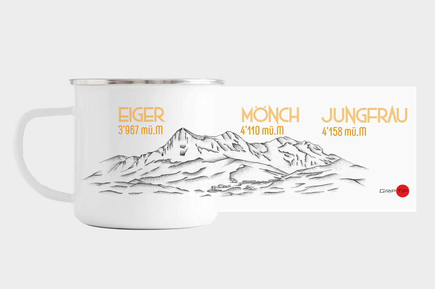 Gipfeltasse Eiger, Mönch, Jungfrau